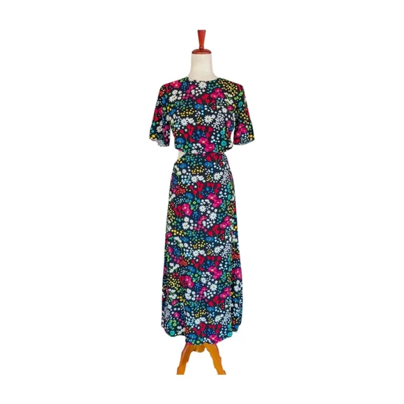 NWT The Kooples Floral Cutout Maxi Dress In Joyful Flower Size 1/US4 - Picture 1 of 14